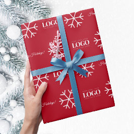 Anpassningsbar Business Logotyp Snowflake Glad hel Presentpapper