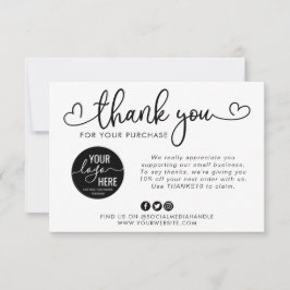 Anpassningsbar Business Logotyp Social Media Heart Tack Kort