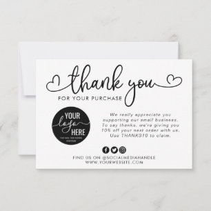 Anpassningsbar Business Logotyp Social Media Heart Tack Kort