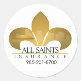 Anpassningsbar Business Logotyp Stickers Runt Klistermärke