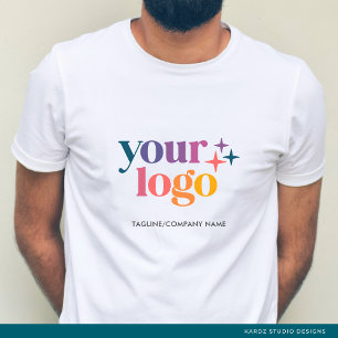 Anpassningsbar Business Logotyp Tagline White T-Sh T Shirt