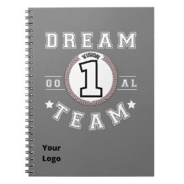 Anpassningsbar Business Logotyp Teamwork Motivatio Anteckningsbok