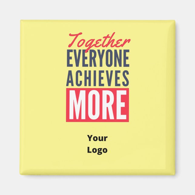 Anpassningsbar Business Logotyp Teamwork Motivatio Magnet (Framsidan)