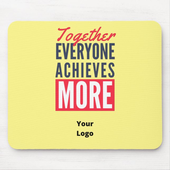 Anpassningsbar Business Logotyp Teamwork Motivatio Musmatta (Framsidan)
