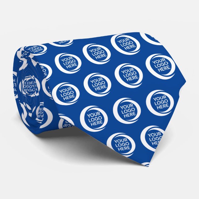 Anpassningsbar Business Logotyp Template Royal Blu Slips (Rullad)