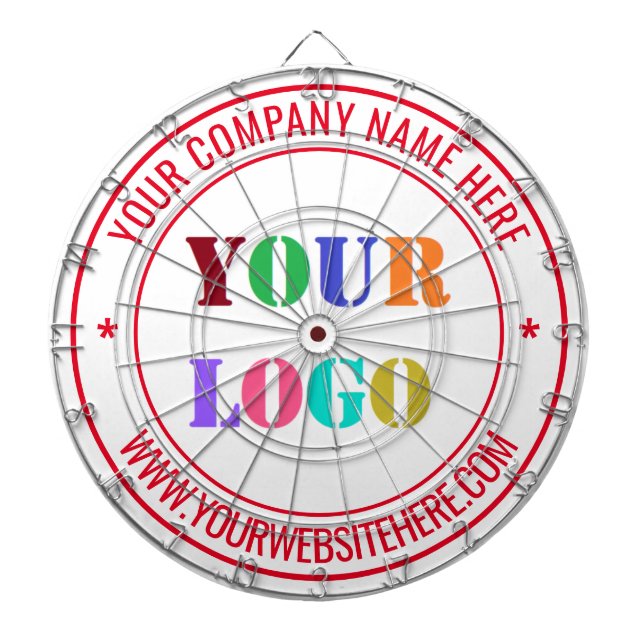Anpassningsbar Business Logotyp Text Company Dart  Darttavla (Framsidan)