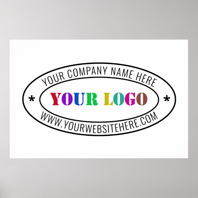 Anpassningsbar Business Logotyp Text Company Poste Poster (Framsidan)