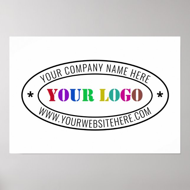 Anpassningsbar Business Logotyp Text Company Poste Poster (Framsidan)