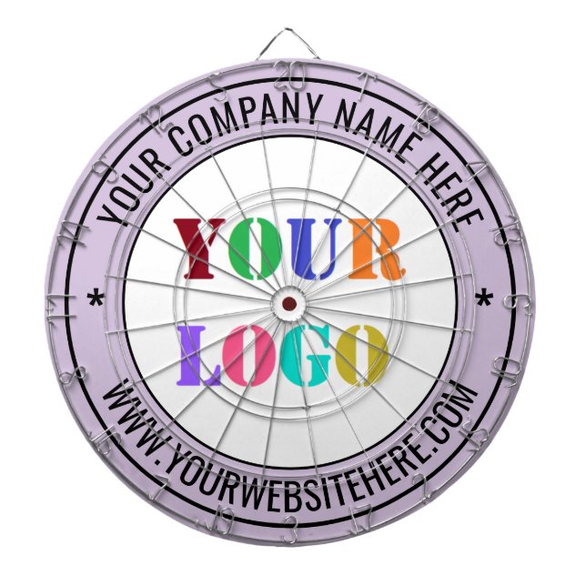 Anpassningsbar Business Logotyp Text Dart Board -  Darttavla (Framsidan)