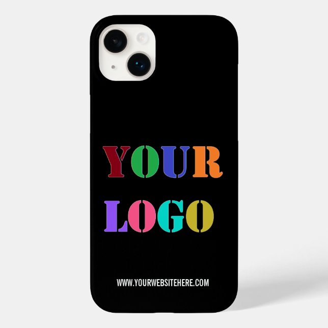 Anpassningsbar Business Logotyp Text iphone case D (Baksida)