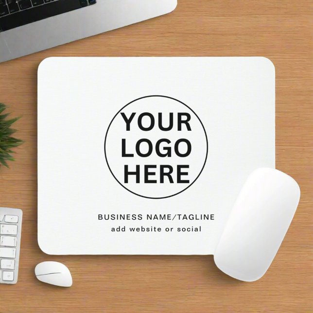 Anpassningsbar Business Logotyp & Text l Black & W Musmatta (Skapare uppladdad)