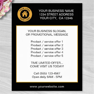 Anpassningsbar Business Logotyp Text Product Servi Flygblad