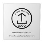 Anpassningsbar Business Logotyp Text Promotive Pro Kakelplatta<br><div class="desc">En enkel och snyggt keramik för företag eller företag som kan anpassas med din egen logotyp och text. Anpassa den här keramiska plattan och gör den till din egen. Perfekter för företagskampanjer, företagslokaler och marknadsföring. Ladda bara upp din logotyp för att byta ut platshållaren och skapa en egen keramisk platta....</div>