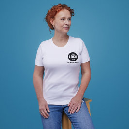 Anpassningsbar Business Logotyp & Text T-Shirt for