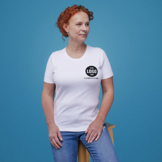 Anpassningsbar Business Logotyp & Text T-Shirt for