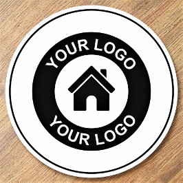 Anpassningsbar Business Logotyp Underlägg Papper Rund