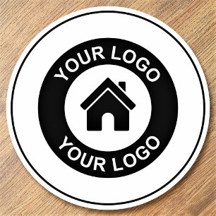 Anpassningsbar Business Logotyp Underlägg Papper Rund