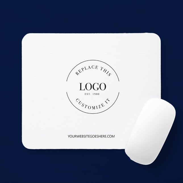 Anpassningsbar Business logotyp webbplats enkel Musmatta (Customizable business logo, website mouse pad.)