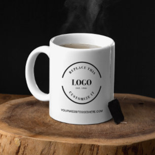 Anpassningsbar Business logotyp-webbplats med märk Kaffemugg