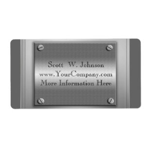 Anpassningsbar Business Metall-utseendeetiketter Fraktsedel
