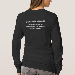 Anpassningsbar Business Namn Advertise Black T Shirt