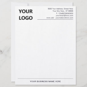 Anpassningsbar Business Namn Info Letterhead med L Brevhuvud