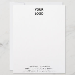 Anpassningsbar Business Namn Info Letterhead med L Brevhuvud