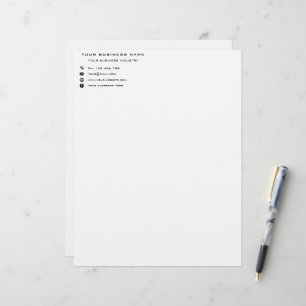 Anpassningsbar Business Namn Info Your Company Let Brevhuvud