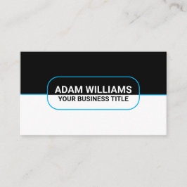Anpassningsbar Business Namn - Modern Black and Wh Visitkort