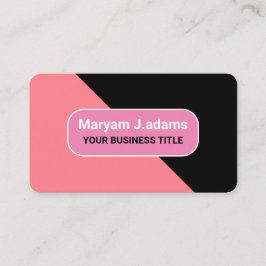 Anpassningsbar Business Namn - Modern svart och R Visitkort