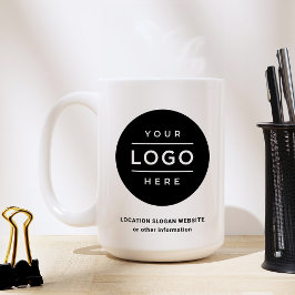 Anpassningsbar Business Namn och Logotyp Branded Kaffemugg