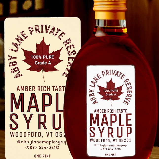 Anpassningsbar Business Namn Red Maple Löv Circula Fraktsedel (Skapare uppladdad)