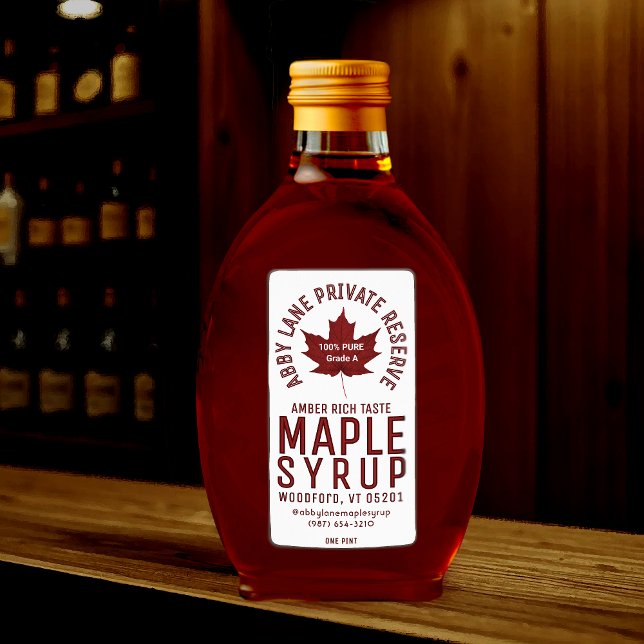 Anpassningsbar Business Namn Red Maple Löv Circula Fraktsedel (Skapare uppladdad)