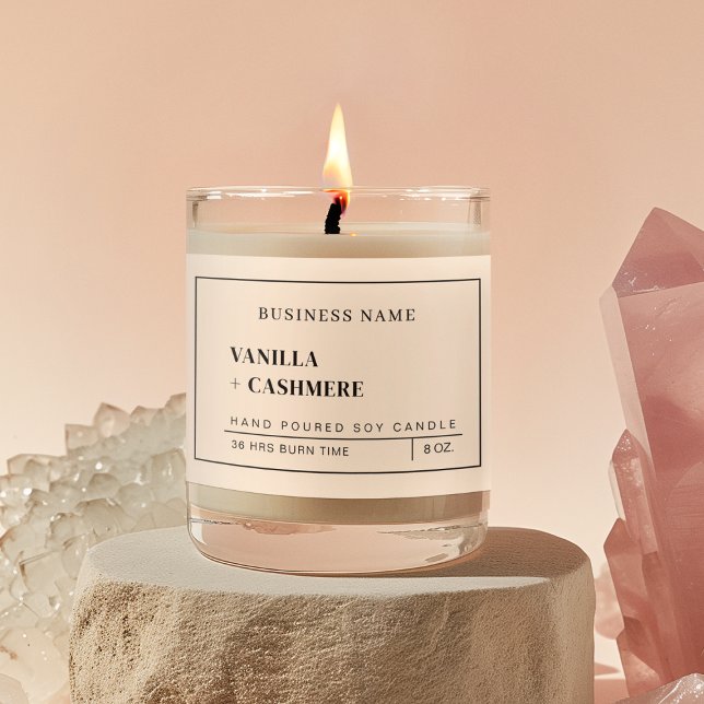 Anpassningsbar Business Namn  Rosa Candle-förpackn Mat Etiketter (Skapare uppladdad)