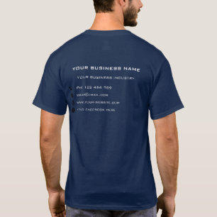 Anpassningsbar Business Namn Text Info Promotional T Shirt