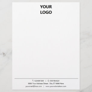 Anpassningsbar Business Office Letterhead med Logo Brevhuvud