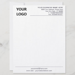 Anpassningsbar Business Office Letterhead med Logo Brevhuvud