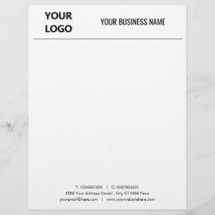 Anpassningsbar Business Office Letterhead med Logo Brevhuvud