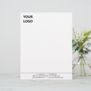 Anpassningsbar Business Office Letterhead med Logo Brevhuvud