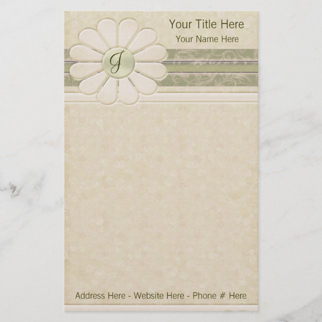 Anpassningsbar Business/Personal Stationery Brevpapper (Framsida)