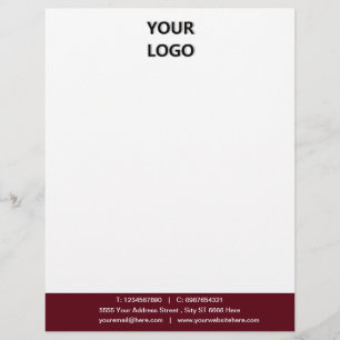 Anpassningsbar Business Personlig Letterhead-mall Brevhuvud