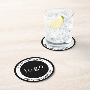 Anpassningsbar Business Promo Logotyp Round Papper Underlägg Papper Rund