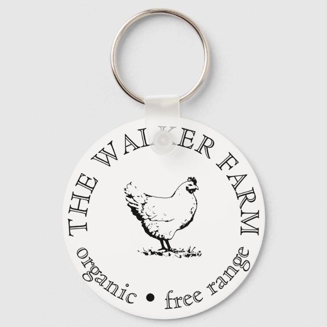 Anpassningsbar Business Promotive Logotyp Nyckelring (Framsida)