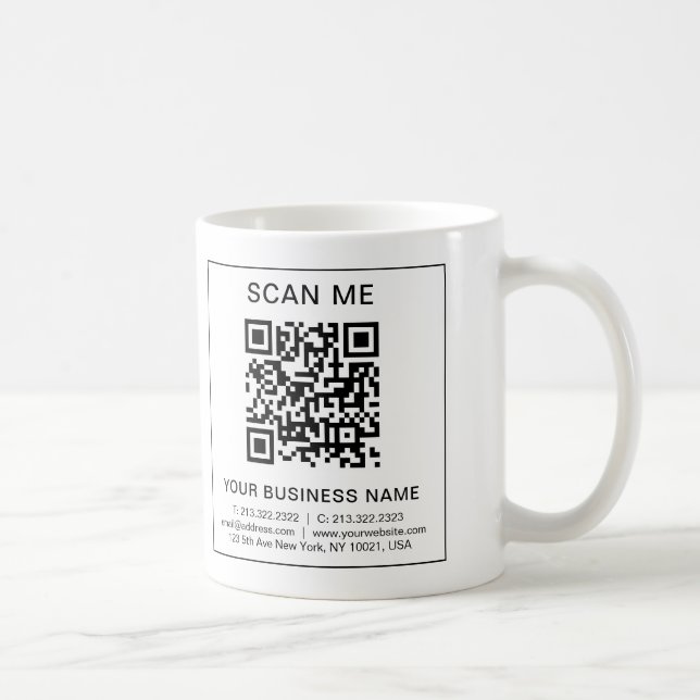 Anpassningsbar Business QR-kod - enkel sökning eft Kaffemugg (Höger)