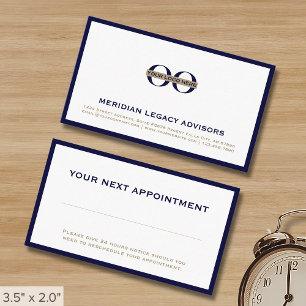 Anpassningsbar Business Reminder-kort Tidsbeställning Kort