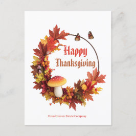 Anpassningsbar Business Thanksgiving Lämna Gräns Vykort