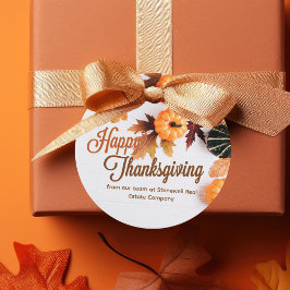 Anpassningsbar Business Thanksgiving Snygg Pumpkin Gåvor Etiketter