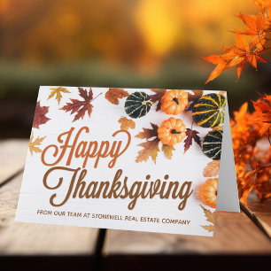 Anpassningsbar Business Thanksgiving - vacker Helg Kort