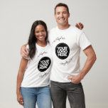 Anpassningsbar Business Tshirt Company Logotyp Emp T Shirt<br><div class="desc">Anpassa enkelt den här anpassningsbarna med din egen logotyp, affärsslogan och webbplatsen adress. Anpassningsbar för säljfrämjande skjortor som märks med din logotyp kan vara en uniform för anställda, väntepersonal och workshopar eller reklamerbjudanden för kunder. Den här skjortan är idealisk för ett catering företag, kock, restaurang, bageri, ägare av livsmedel-butiker, färgaffär,...</div>