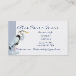 Anpassningsbar Business Underbar Blue Heron Bird B Visitkort
